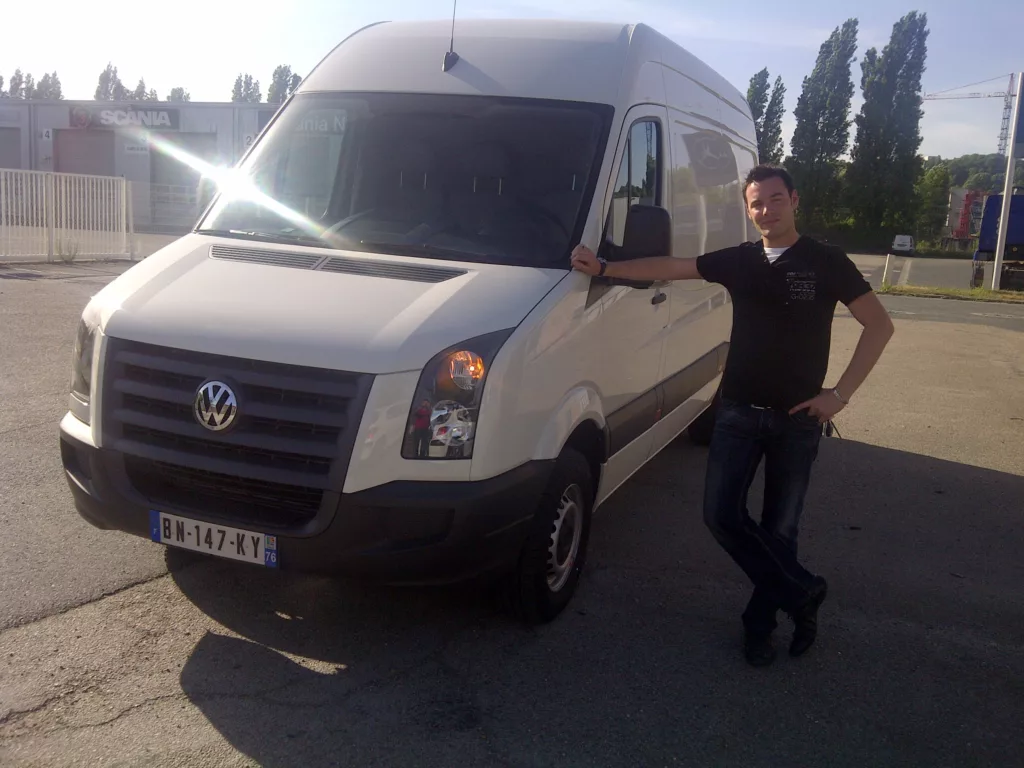 Nicolas, fondateur d'ASAP Transports, aux débuts de la société de transport express